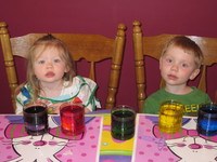 Dyeing Easter eggs