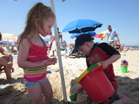 On the beach