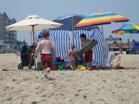 On the beach